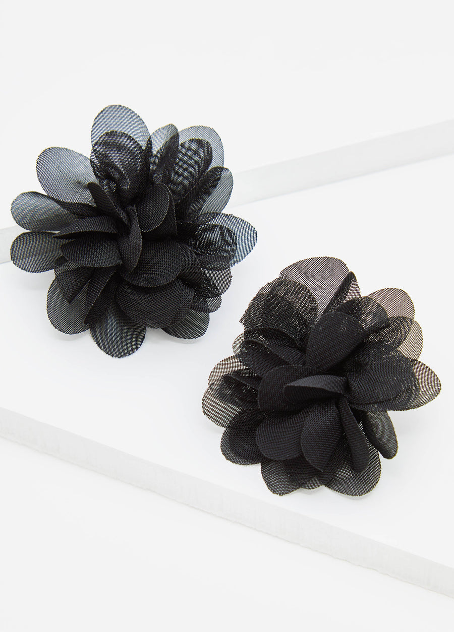 Flower Clip On Earrings
