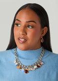 Layered Gold Charm Necklace Set