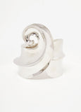 Statement Trendy Swirl Silver Hinge Cuff Bracelet Fashion Jewelry