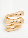 Swirl Gold Tone Cuff