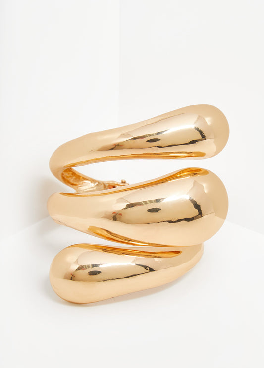 Swirl Gold Tone Cuff