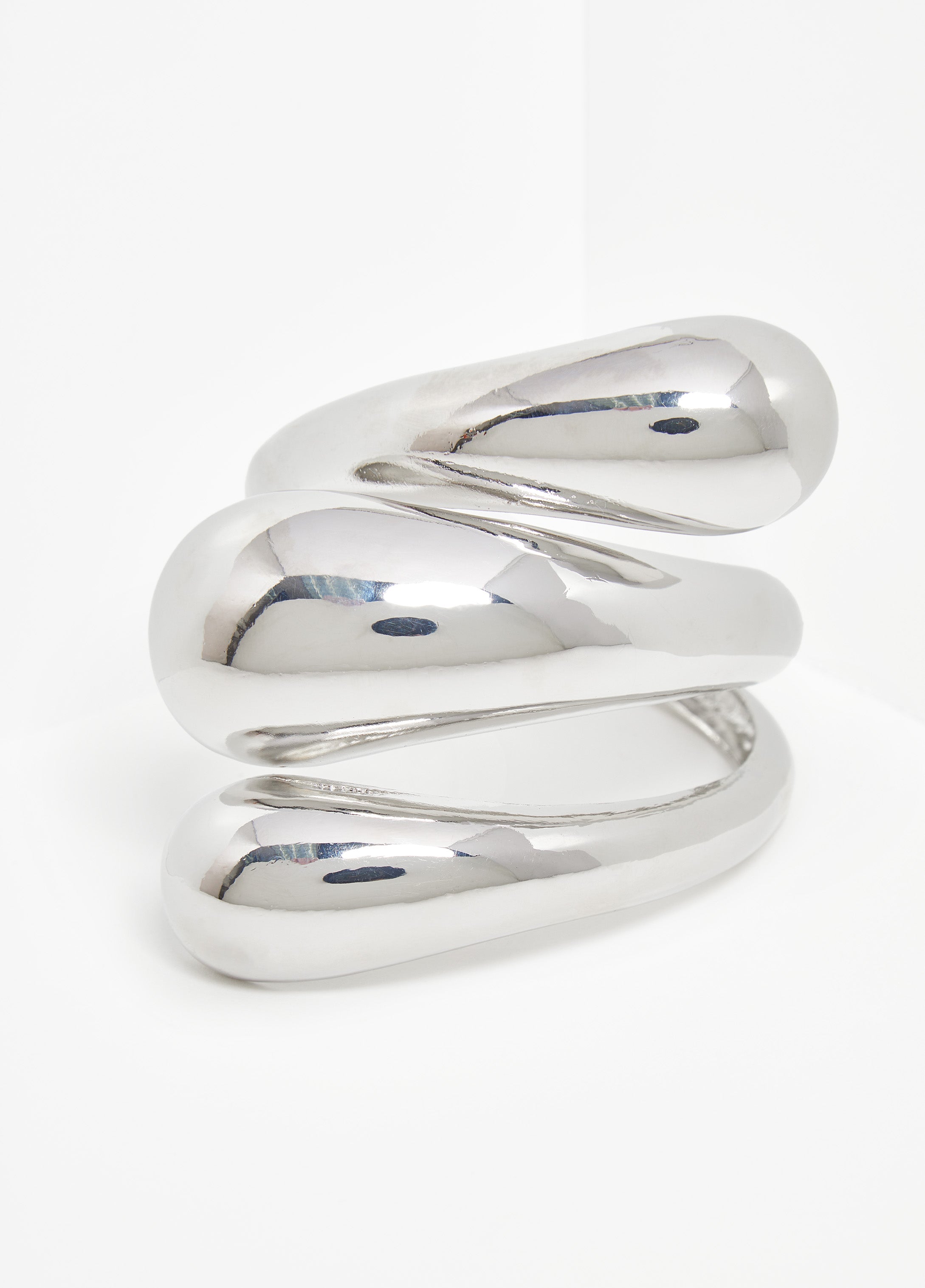 Swirl Silver Tone Cuff