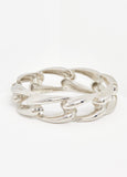 Silver Tone Chain Link Cuff