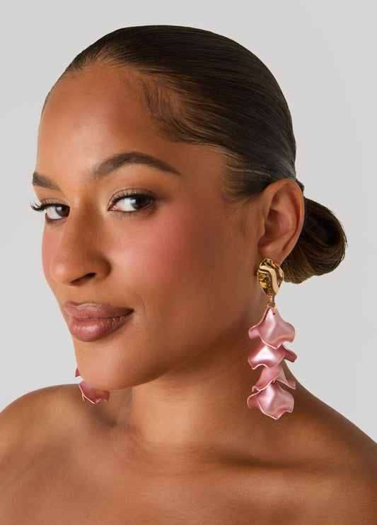 Pearlized Petal Earrings