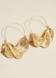 Statement jewelry gold twisted hoop earrings fashion jewelry