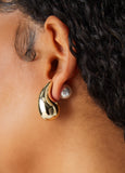 Gold Tone Teardrop Earrings