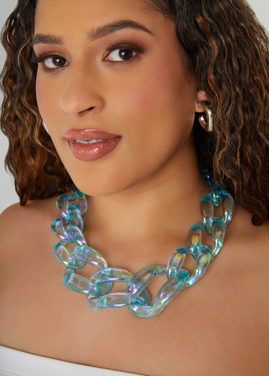 Chain Link Resin Necklace