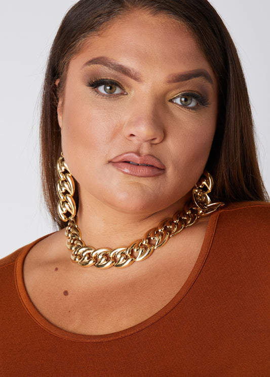 Chain Link Necklace Set