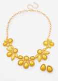 Beaded Flower Necklace Set