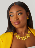 Beaded Flower Necklace Set
