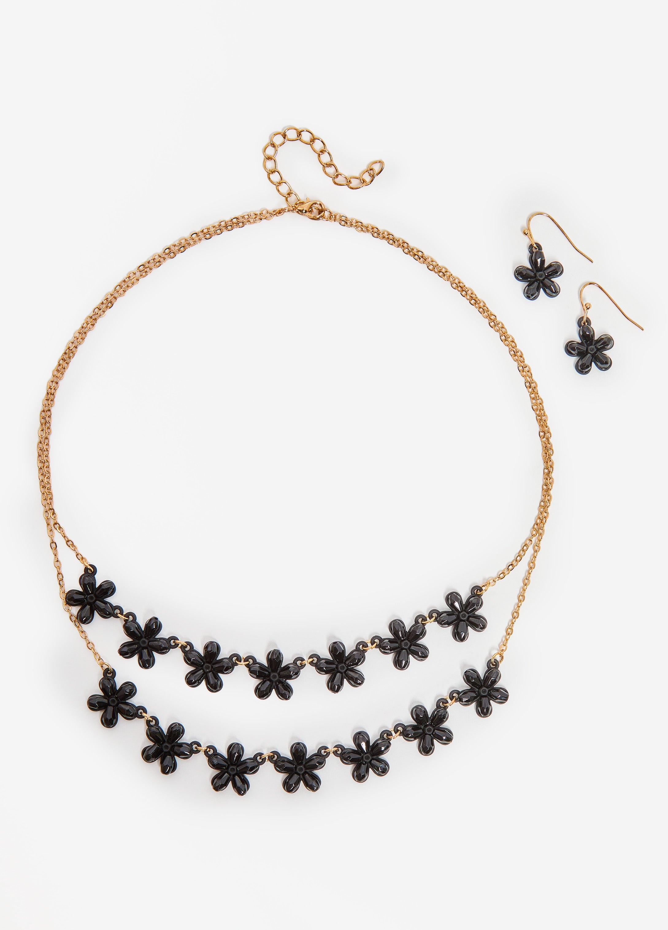 Flower Beaded Necklace Set