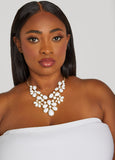 Beaded Floral Necklace Set