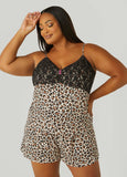 Plus Size Betsey Johnson Leopard PJs Set