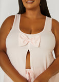 Cozy Couture Split Front PJs Set