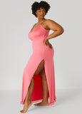 Lace And Mesh Trimmed Nightgown