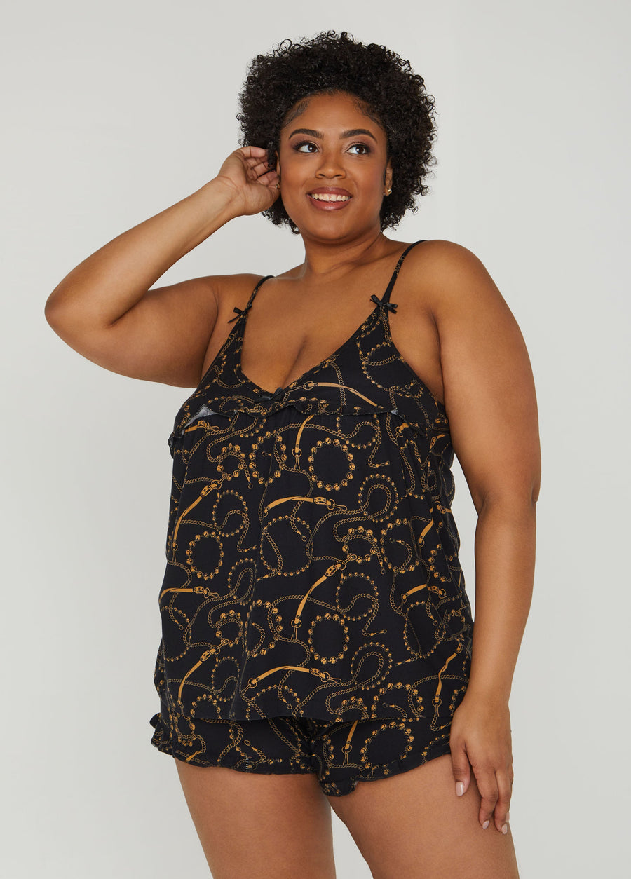Plus Size Love To Sleep Chain Link PJs Set