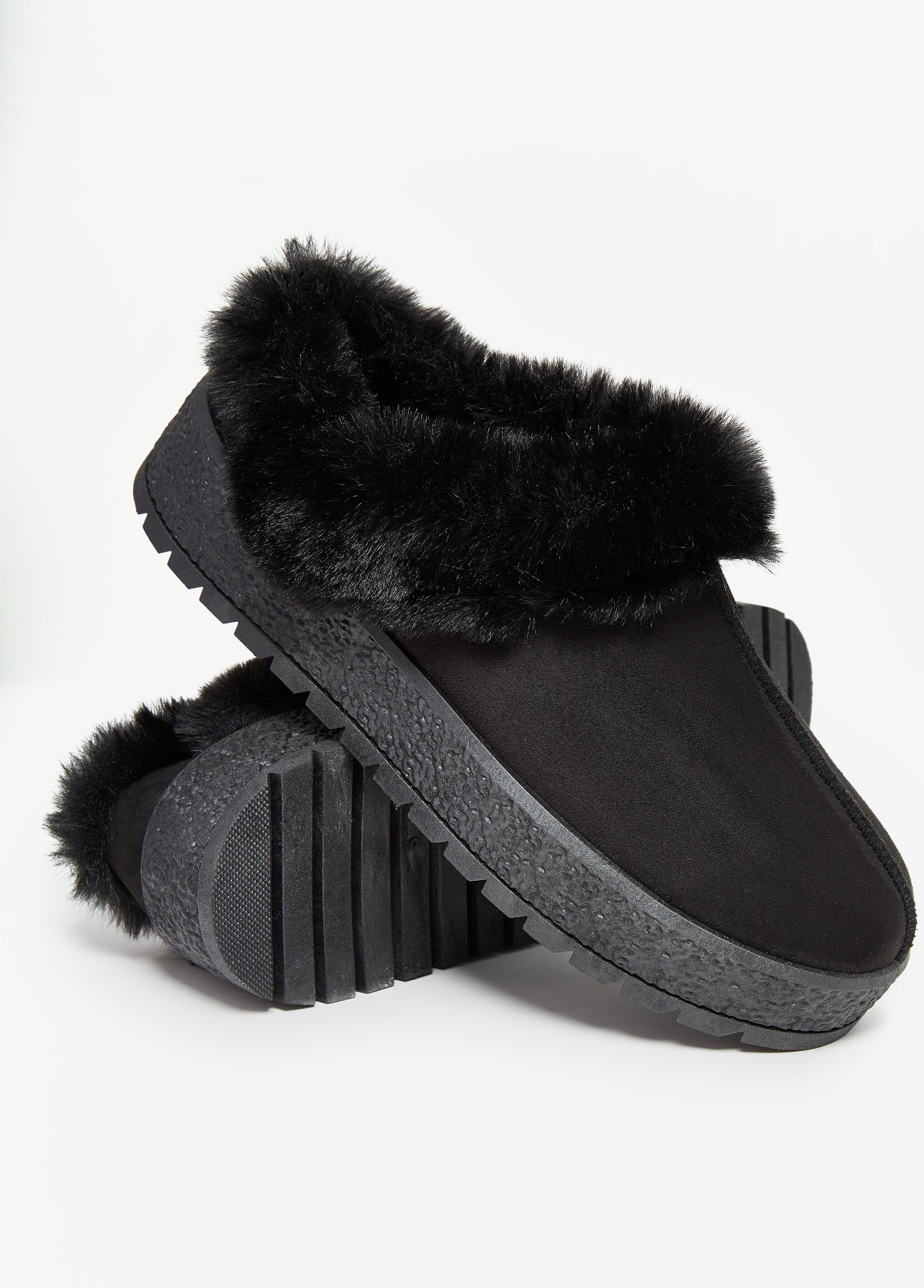 Faux Suede Mules