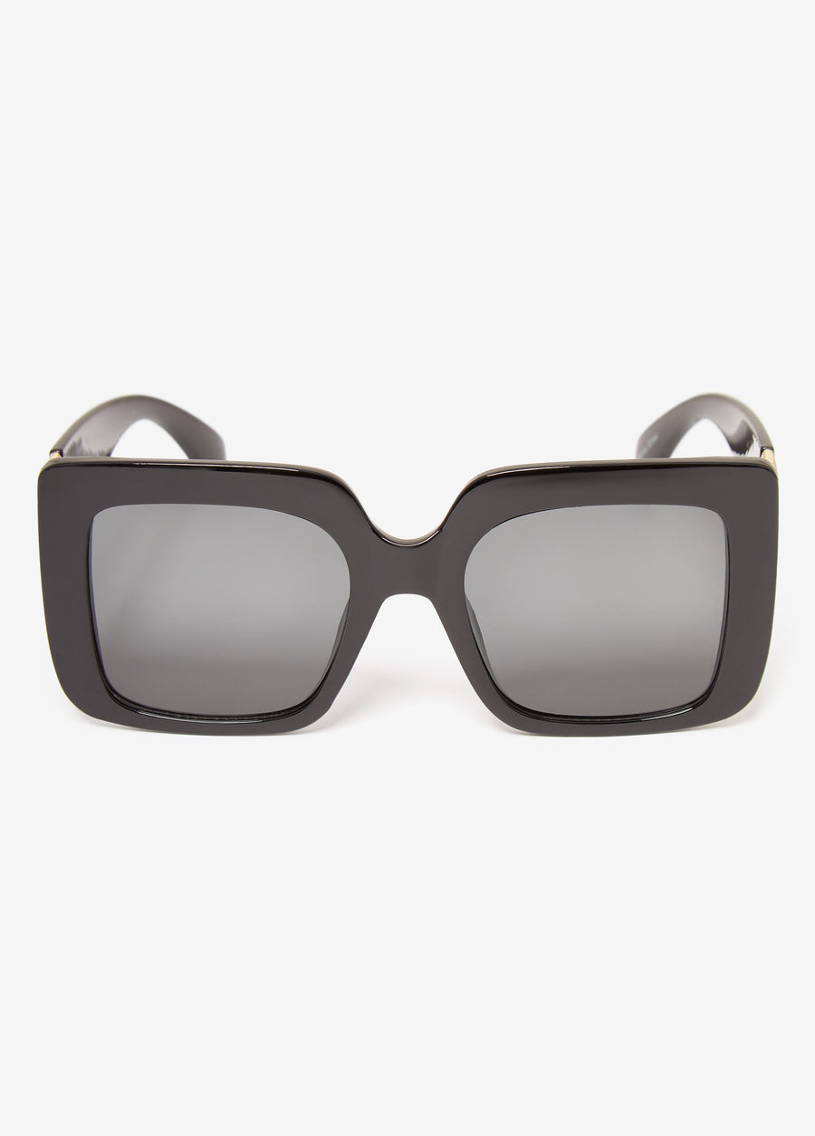 Plus Size Chain Trimmed Square Sunglasses