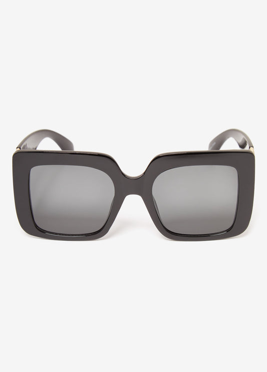 Plus Size Chain Trimmed Square Sunglasses