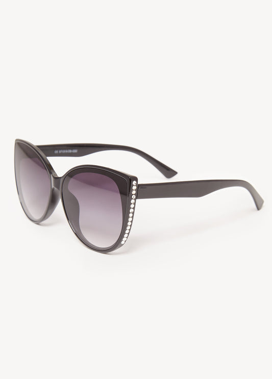 Crystal Cat Eye Tinted Sunglasses