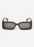 Trendy Swirl Small Rectangle Sunglasses Women Tinted Shades
