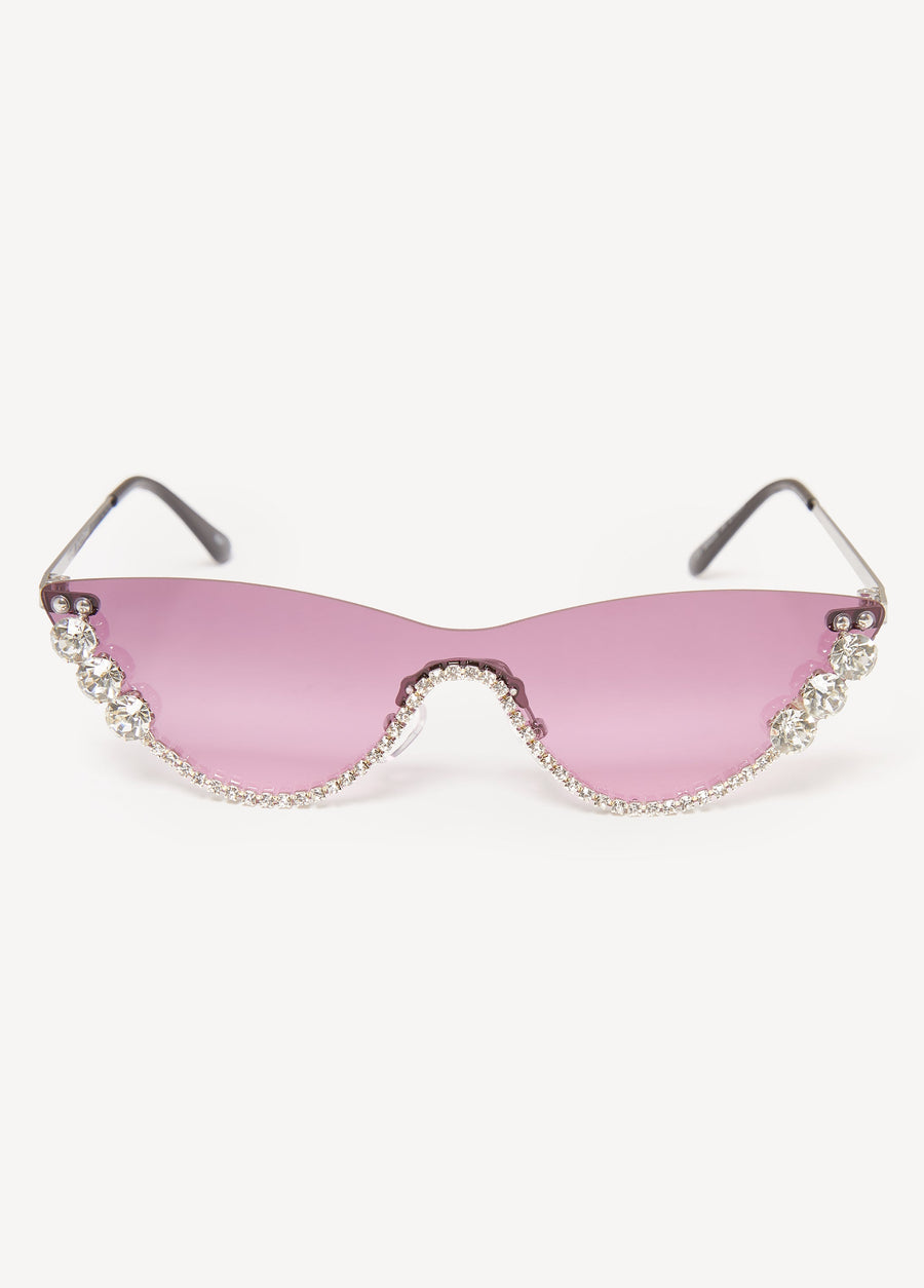 Crystal Cat Eye Sunglasses