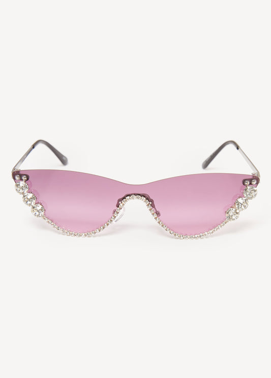 Crystal Cat Eye Sunglasses