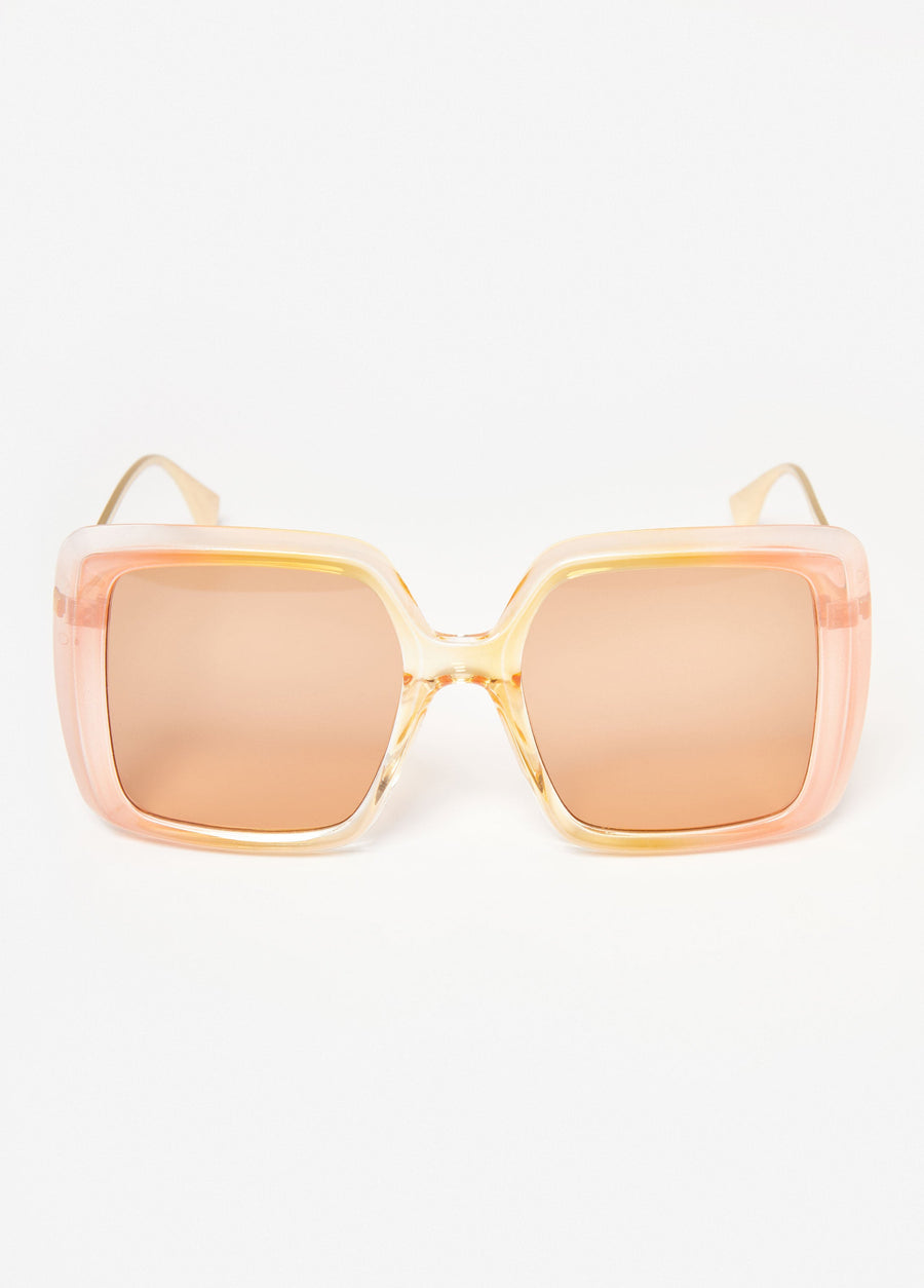 Trendy Ombre Square Sunglasses Women Tinted Shades