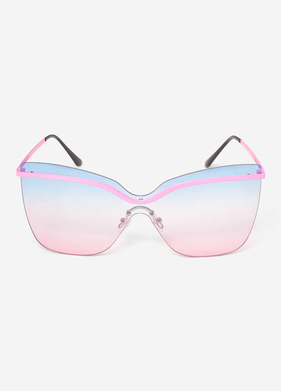 Rimless Ombre Sunglasses