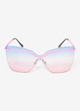 Rimless Ombre Sunglasses