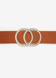 Faux Pearl Circle Stretch Belt