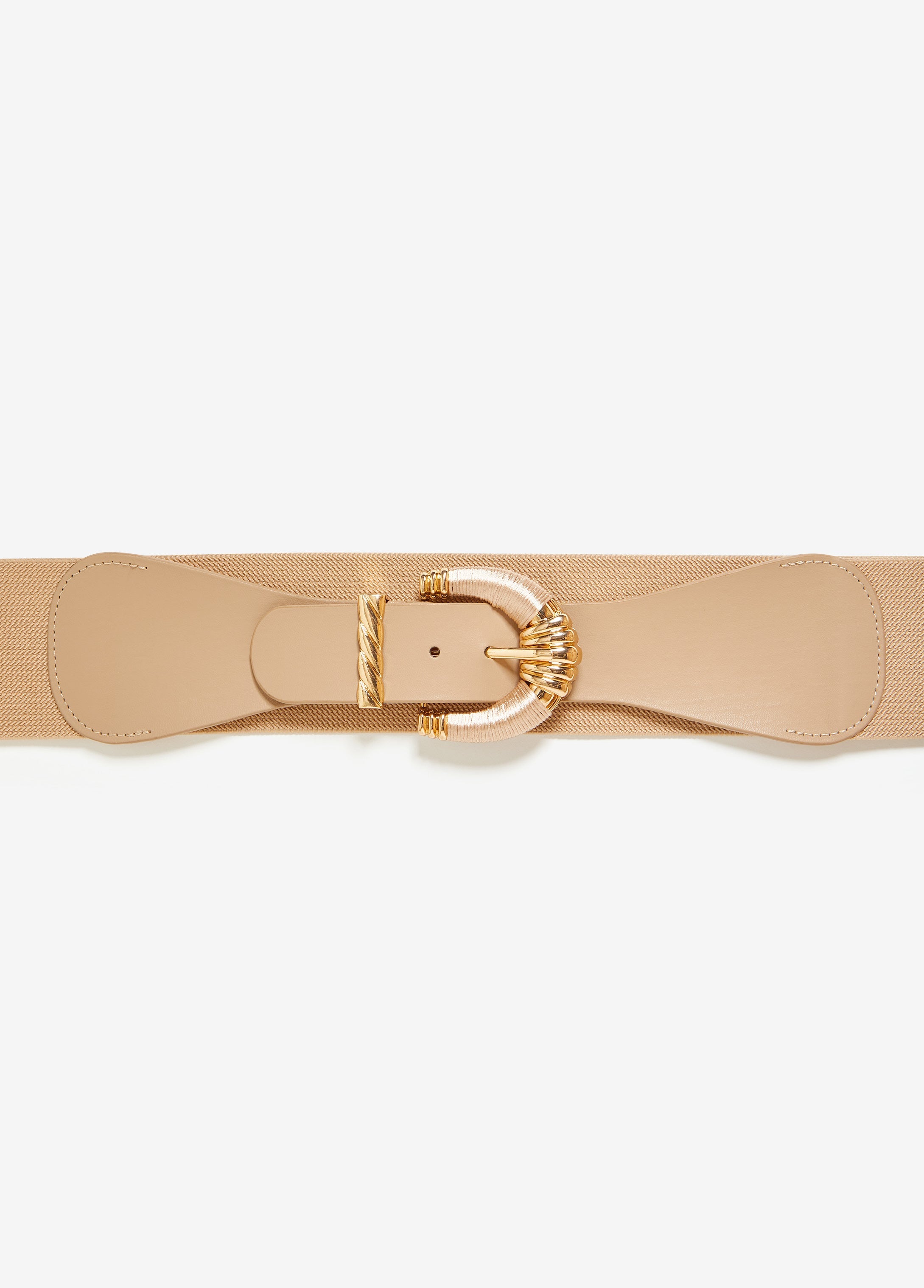 Wrapped Faux Leather Stretch Belt