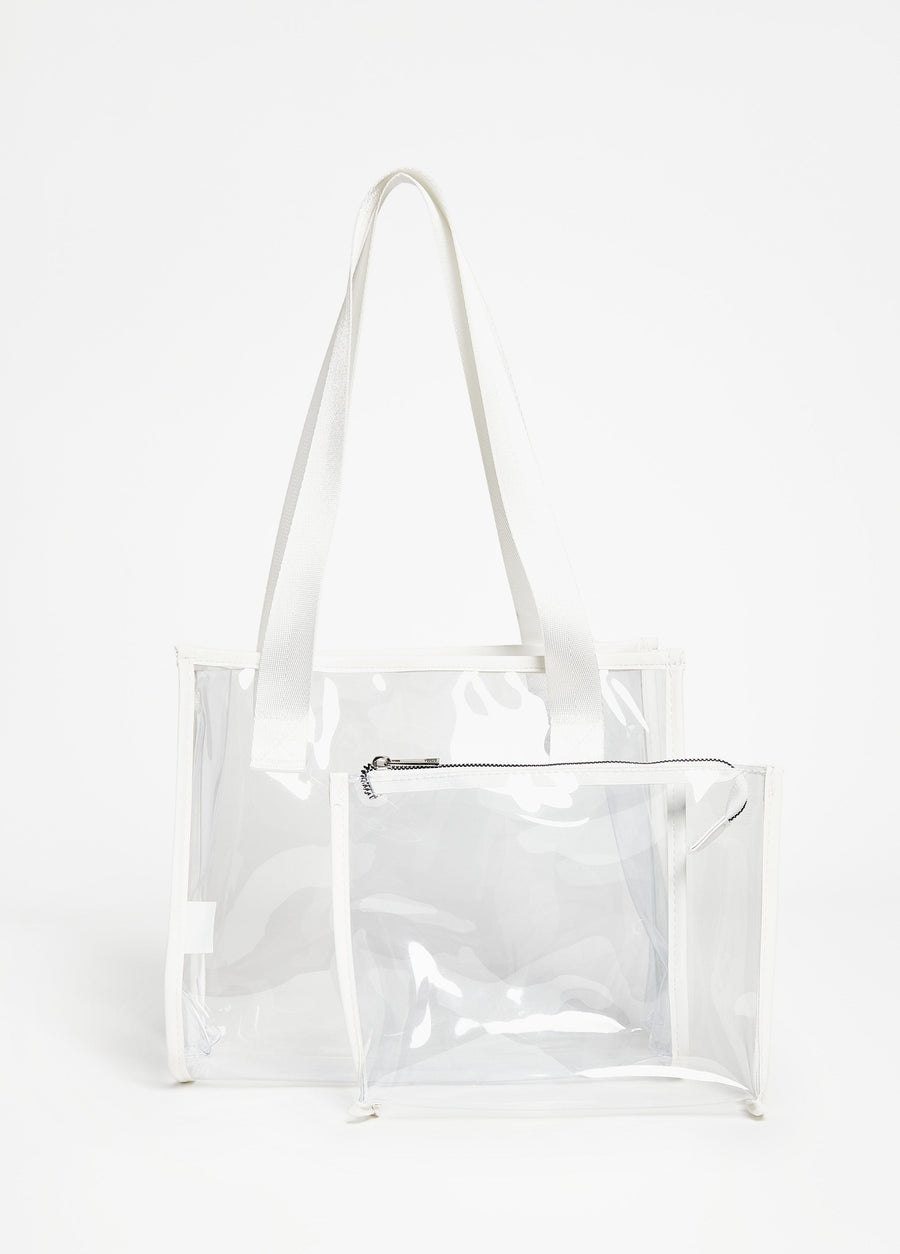 Clear Pouch And Tote Set