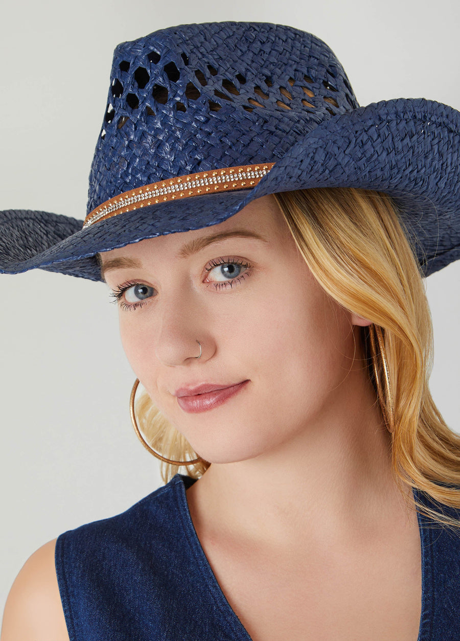 Crystal Straw Cowboy Hat