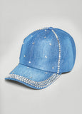Studded Denim Baseball Hat