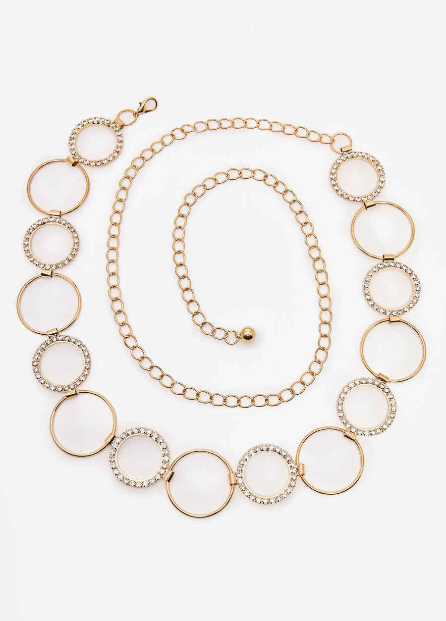 Crystal Circle Chain Belt