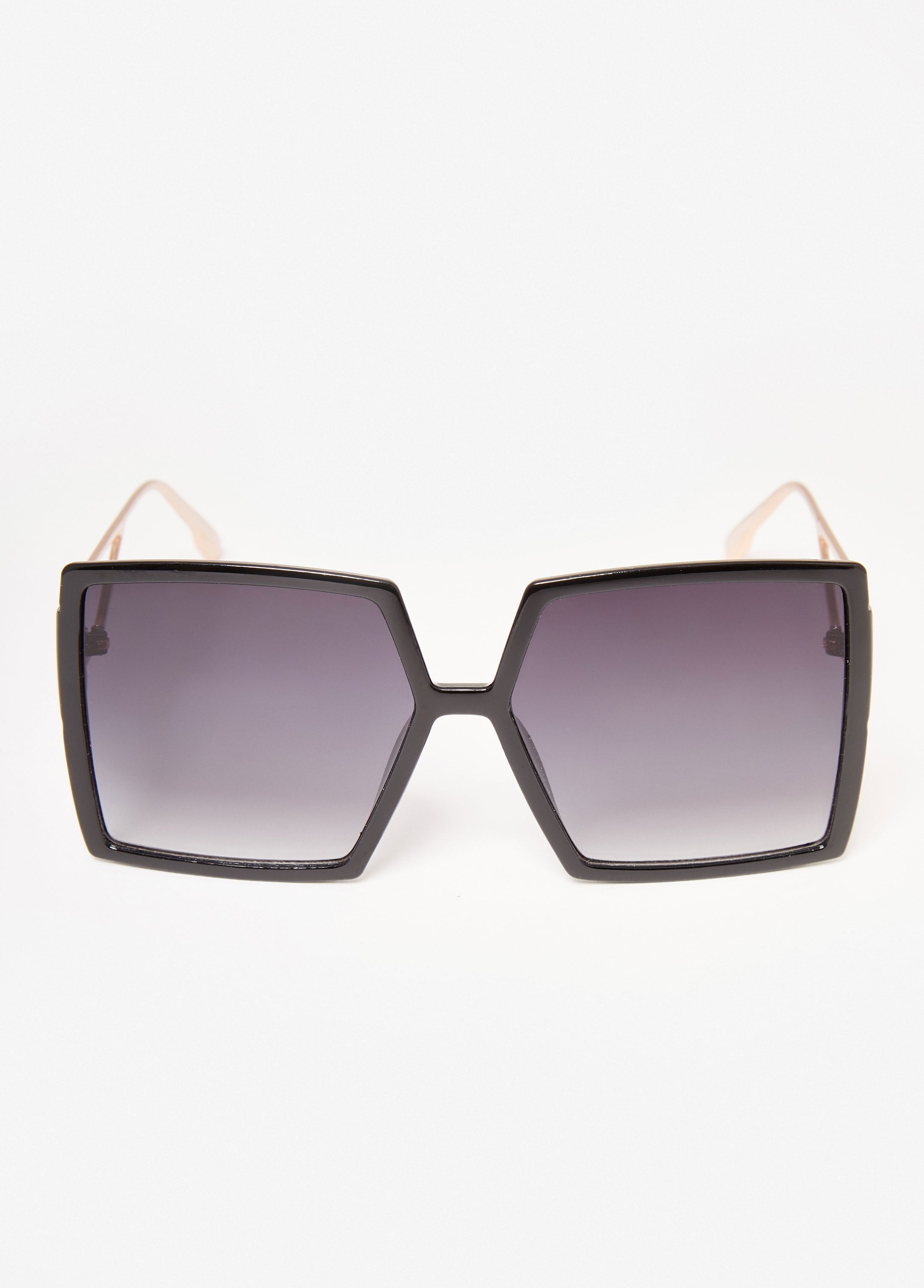 Trendy Oversized Square Shades Chic Tinted Sunglasses
