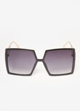 Trendy Oversized Square Shades Chic Tinted Sunglasses