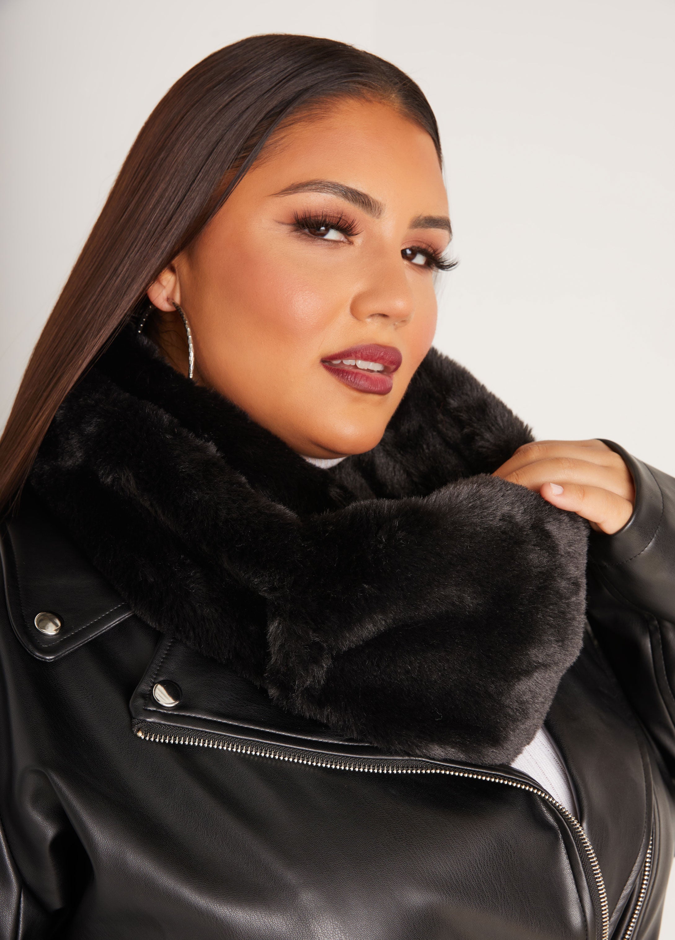 Plus Size Faux Fur Snood Wraps Winter Accessories Formal Attire