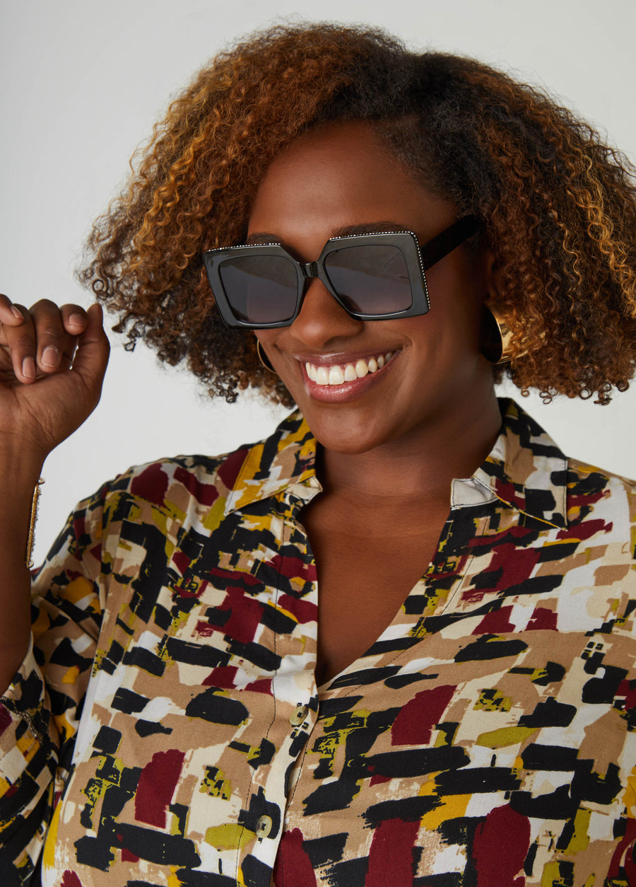 Crystal Square Sunglasses