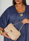 Quilted Chain Trimmed Flap Bag