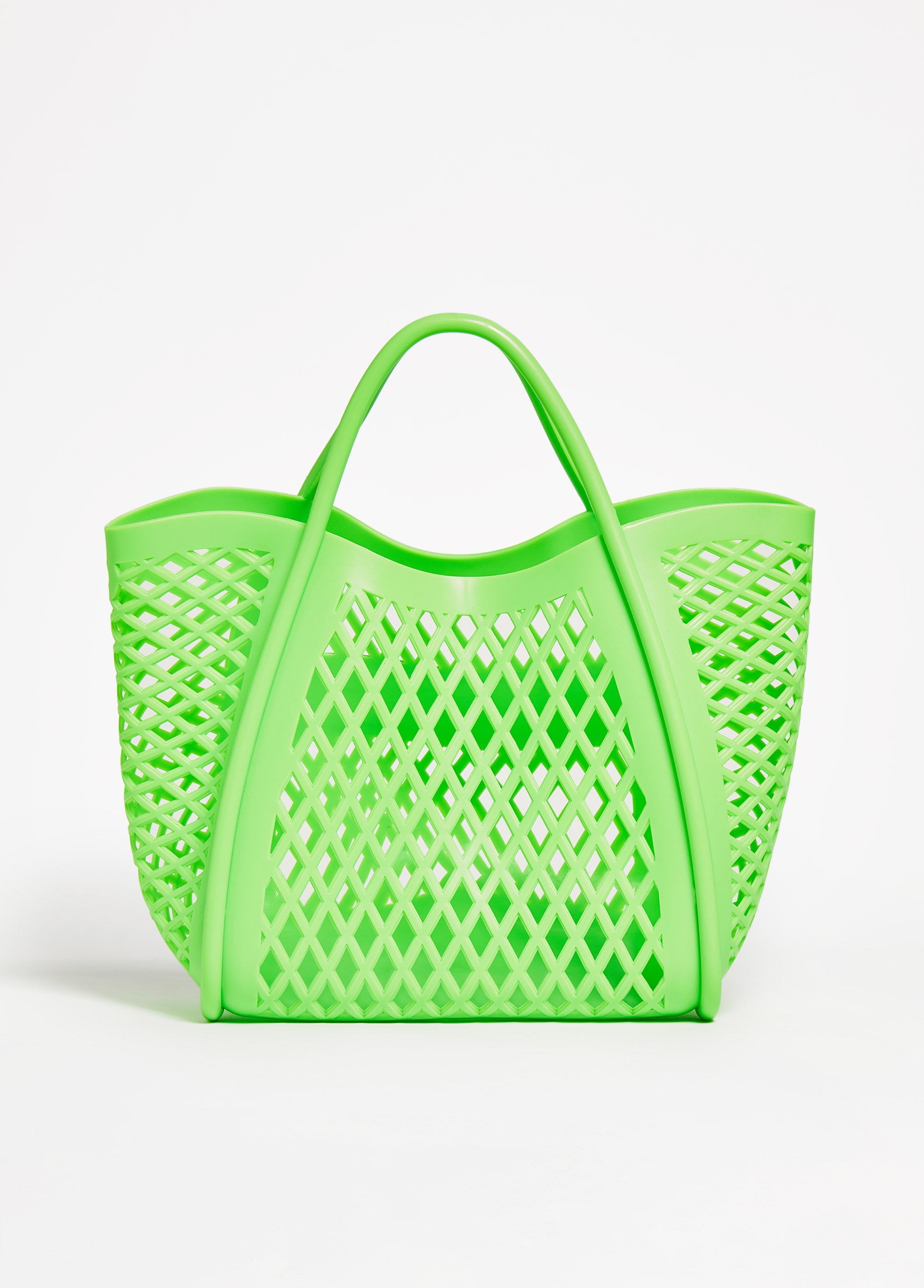Cutout Rubber Shopping Tote
