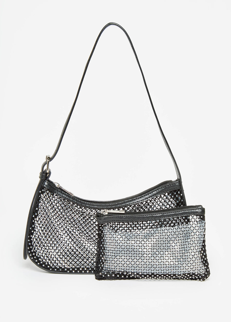 Crystal Mesh Shoulder Bag Set