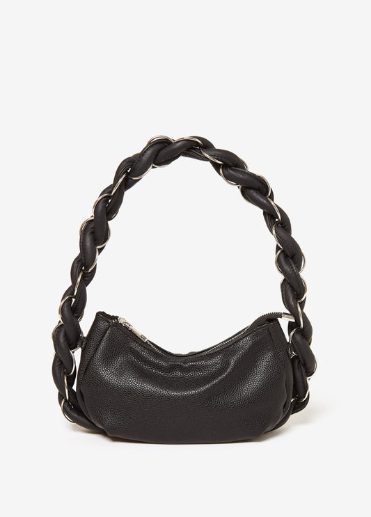 Twisted Pebbled Faux Leather Bag