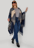 Chevron Plaid Poncho