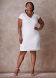 Plus Size Wedding Gown Bridal Fashion White Short Wedding Shift Dress	
