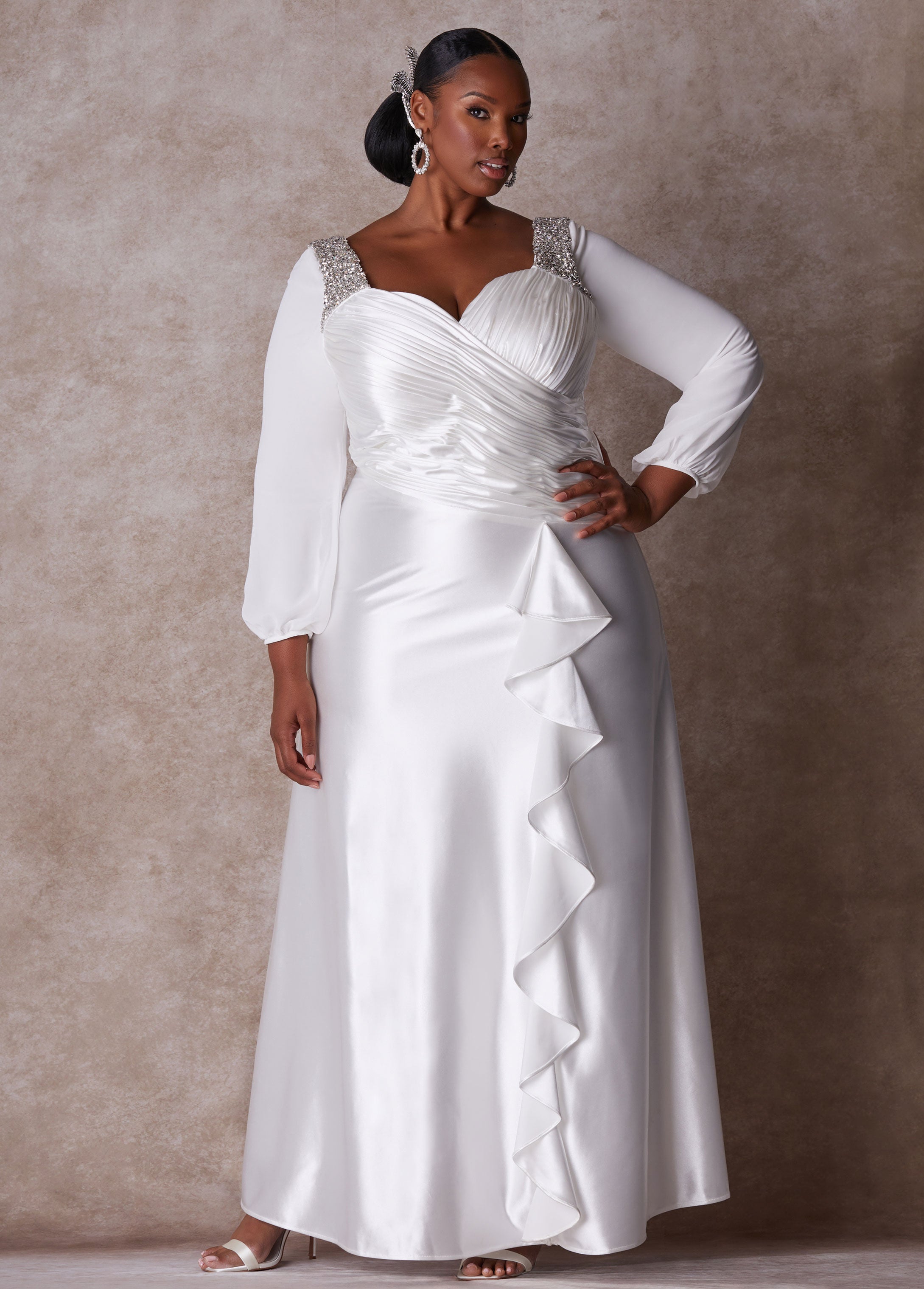 Plus Size Wedding Gown Plus Size Sheath Gown Plus Size Bridal Fashion