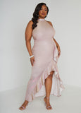 Metallic Halter Gown