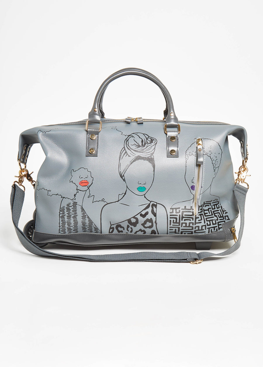 Pardon My Fro™ Mahogany Roller Bag